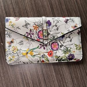 Floral envelope shoulder purse or clutch